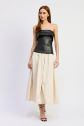 EN SAISON ESSENCE MIXED MEDIA DRESS